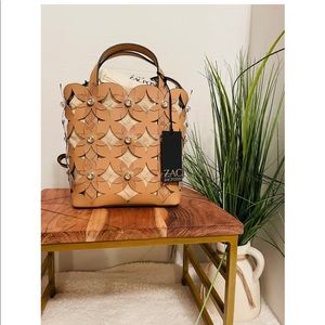 Small Satchel with floral appliqués attached